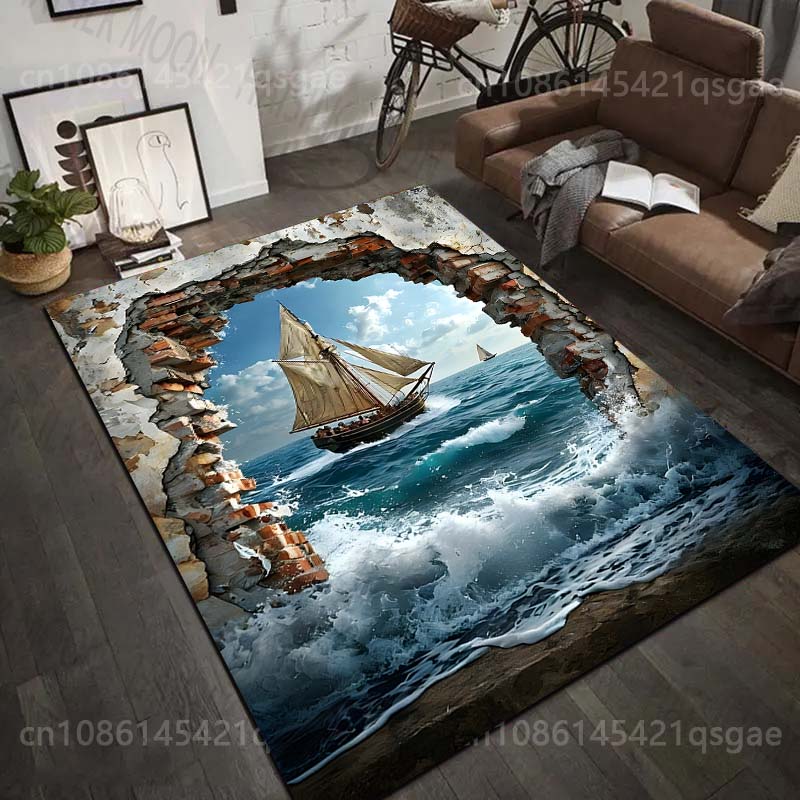 Commercial Wall Printing - Alfombra con estampado de barco de