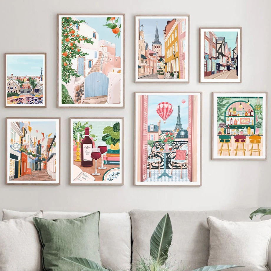 Commercial Wall Printing - Pintura en lienzo sin marco, carteles