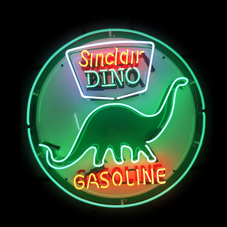 Commercial Wall Printing - Letrero de neón de gasolina Sinclair