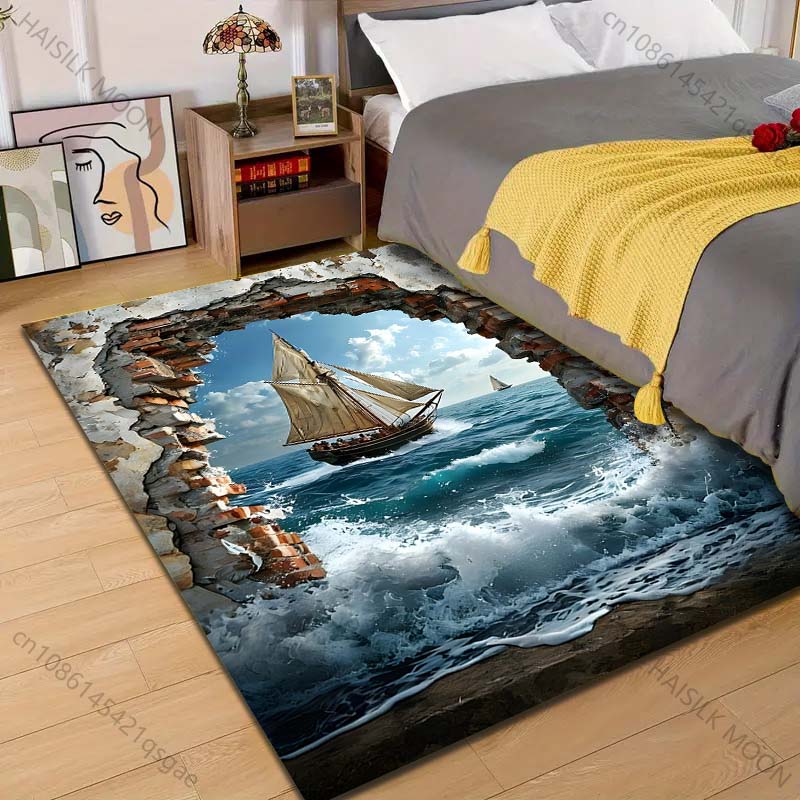 Alfombra con estampado de barc - Commercial Wall Printing reseña y precio