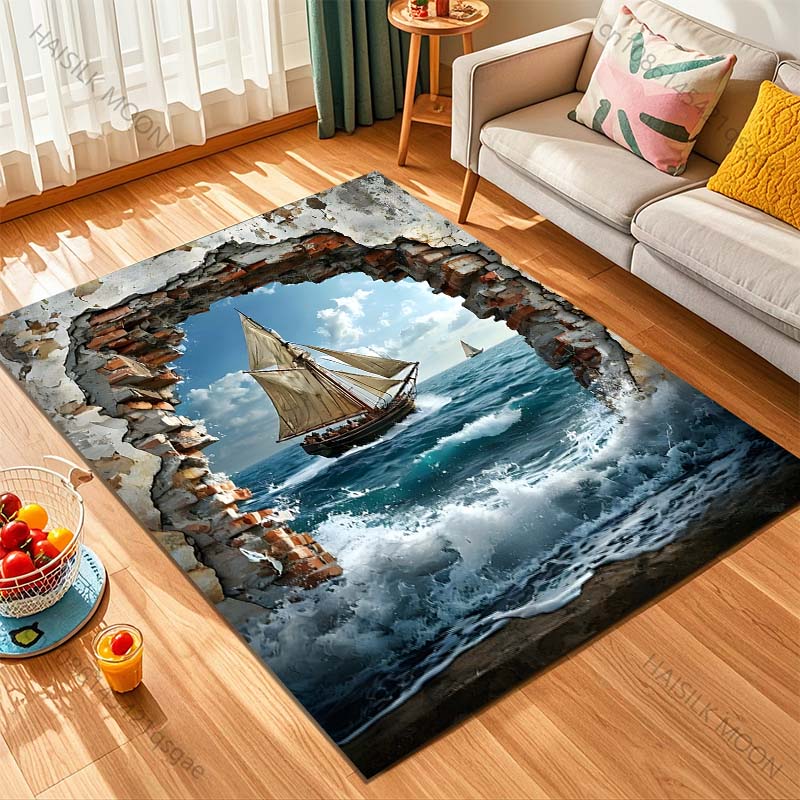 Alfombra con estampado de barc - Commercial Wall Printing reseña y precio