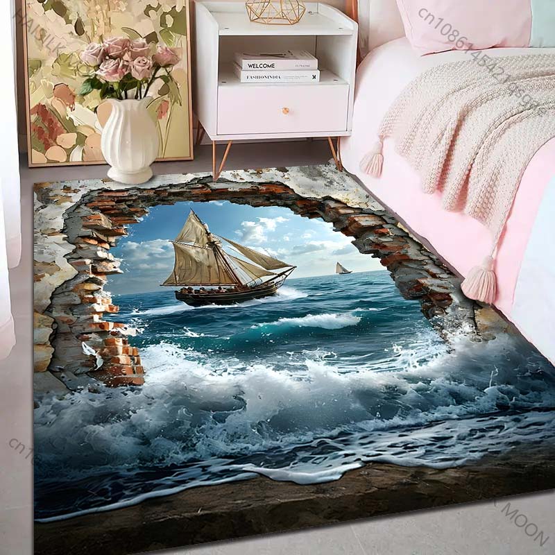 Alfombra con estampado de barc - Commercial Wall Printing reseña y precio