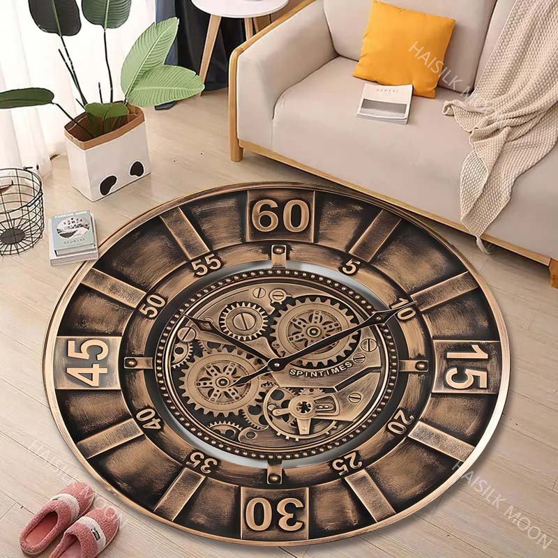 Alfombra Redonda Vintage con E - Commercial Wall Printing reseña y precio