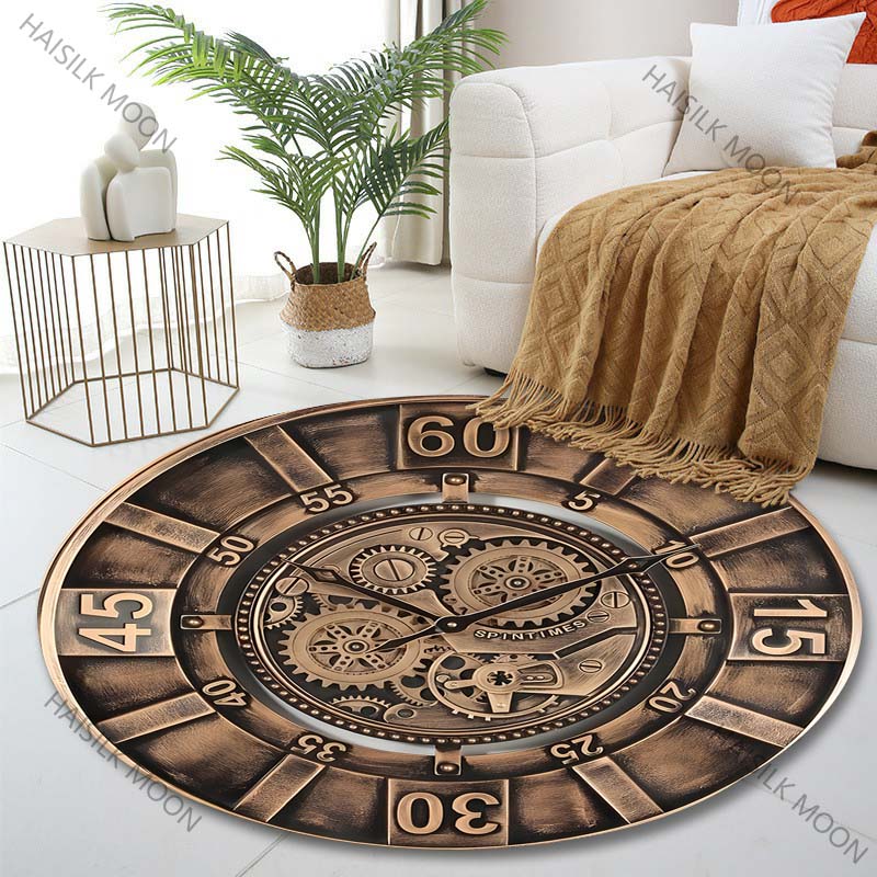 Alfombra Redonda Vintage con E - Commercial Wall Printing reseña y precio