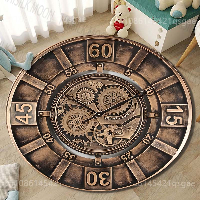 Alfombra Redonda Vintage con E - Commercial Wall Printing reseña y precio