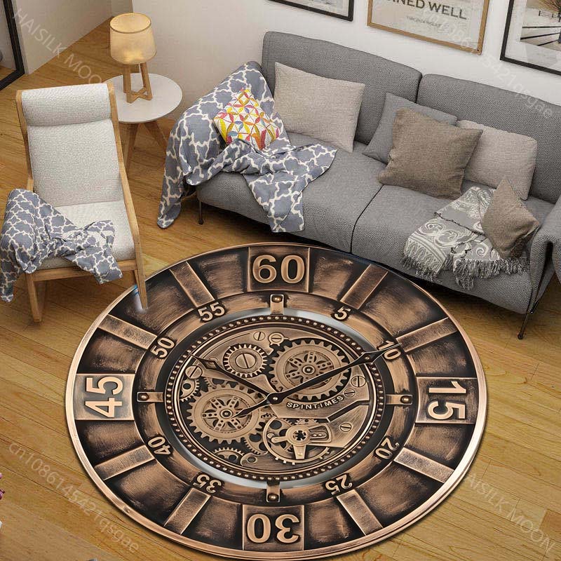 Alfombra Redonda Vintage con E - Commercial Wall Printing reseña y precio
